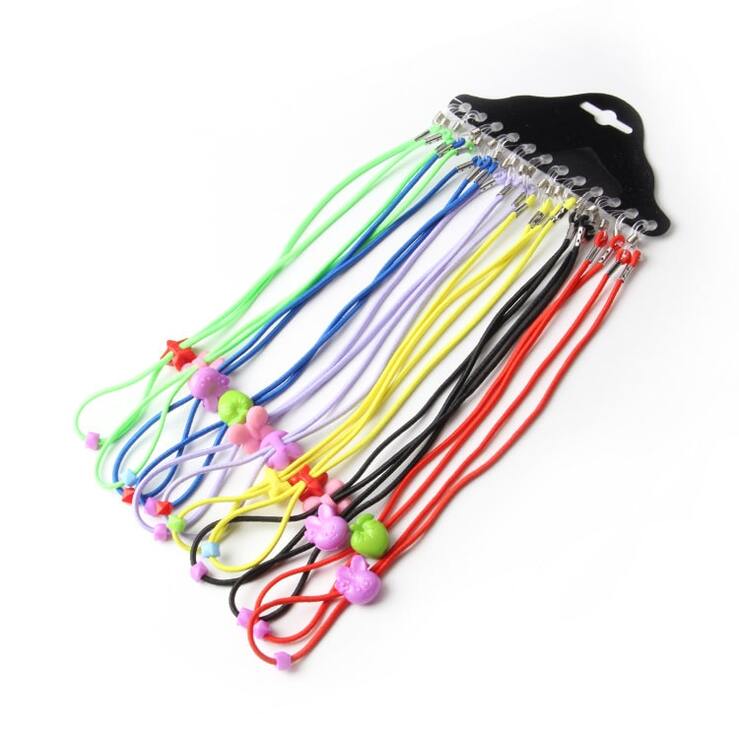 Elastic string eyeglasses holder for children 50 cm, set of 12 pieces