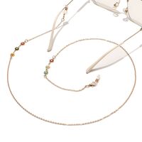 Металлическая нескользящая цепочка золотого цвета, с ромашкой, для очков и масок GL1447