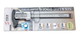 Digital caliper silver in a blister pack