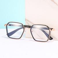 Metal eyeglasses V6030 with blue ray cut protection, diopters from 0.00 to -6.00, not centered