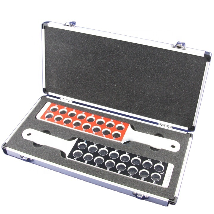 Retinoscopy plastic rack set in aluminium box 2P32B