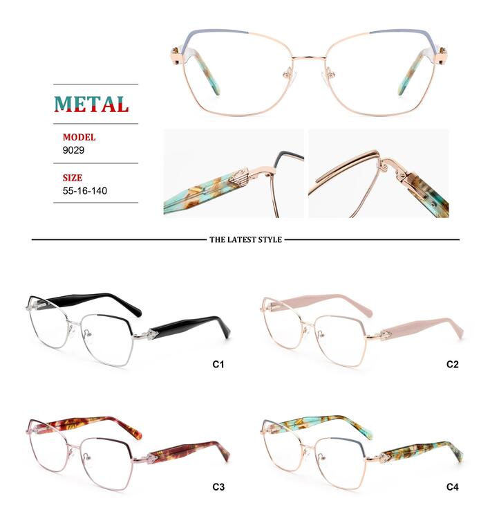 Metal frames for glasses with spring hinges Big City RD9029