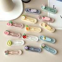 Комплект из 6 штук мини-наборов для мягких контактных линз - пинцет + присоска WL455六个装镊子, фрукты и ягоды