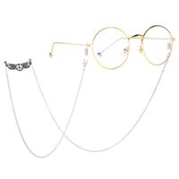 Silver-colored metal non-slip chain, with wings of peace, for glasses and masks GL207