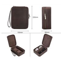 Сумка-барсетка-чехол из натуральной кожи для очков и девайсов с ремешком и молнией CF1202