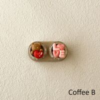 Mini soft contact lens kit retractable W-CT44咖色米色熊