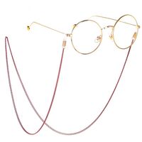 Red-colored metal non-slip chain, for glasses and masks GL173