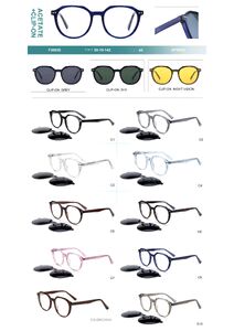 Оправа пластиковая из материала ацетат, с флексом + насадка солнцезащитная (клипон) Big City F3003S