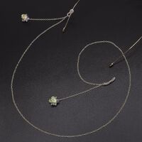 Metal non-slip chain, with pendant zircon, for glasses and masks GL566