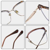 Combined frame (metal + TR90) or glasses with blue light protection, with spring hinges FA87275
