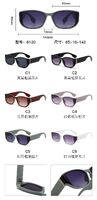 PC plastic sunglasses with metal hinge 6120W