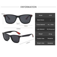 Polarized plastic TR90 sunglasses with UV400 protection 4195-GT