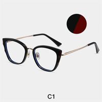 Combined frame (metal + TR90) or glasses with blue light protection, with spring hinges FA87256