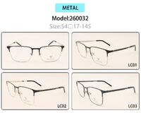 Metal eyeglasses frame for men with spring hinges 260032 (item in stock)