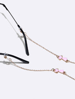 Set of two glasses chain with butterfly rhinestone GM124
