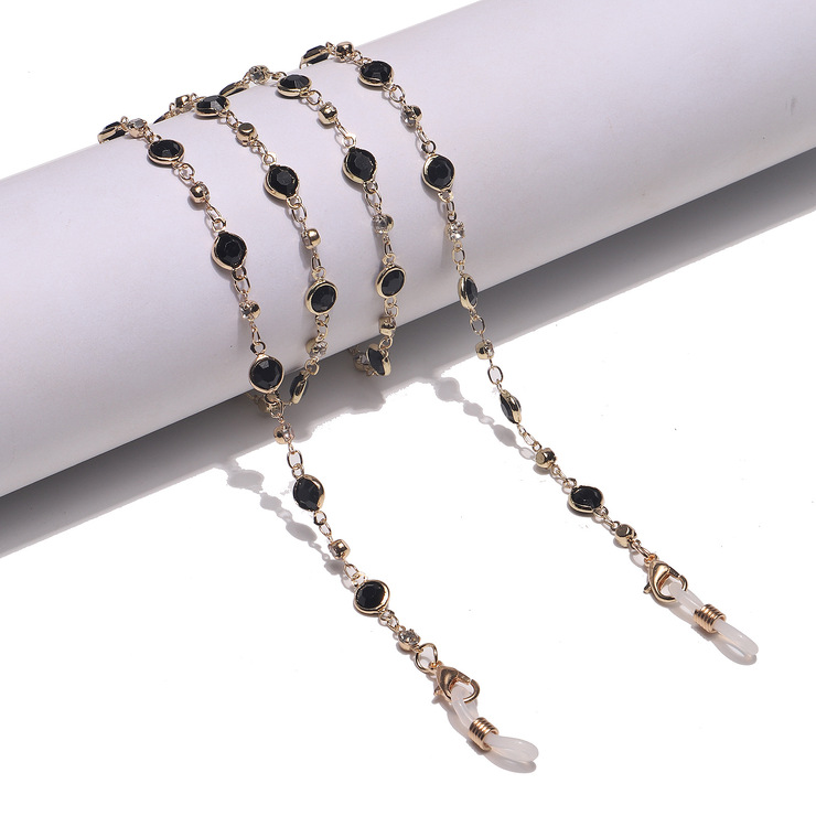 Золотая цепочка для очков с деформированным жемчугом GL1408