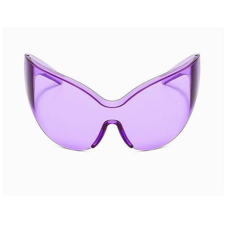 Plastic rimless sunglasses W68193