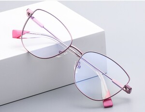 2022 New candy color metal blue blocker frames for glasses  MORE 3032