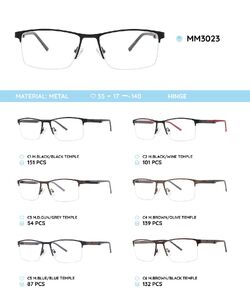 Оправа для очков металлическая мужская полуободковая MM3023