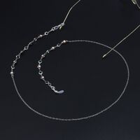 Silver-colored metal non-slip chain, with round yeys, for glasses and masks GL918