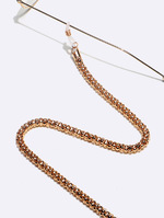 Металлическая толстая цепочка для очков прямоугольной формы GL898 gold