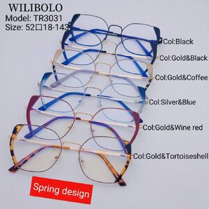 Оправа металл + TR90 ультратонкая женская с флексом Wilibolo TR3031