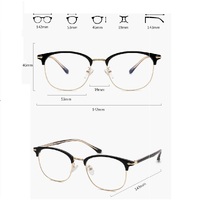 Hybrid frame, metal +tr90, with Blue Block protection SANTA S1542