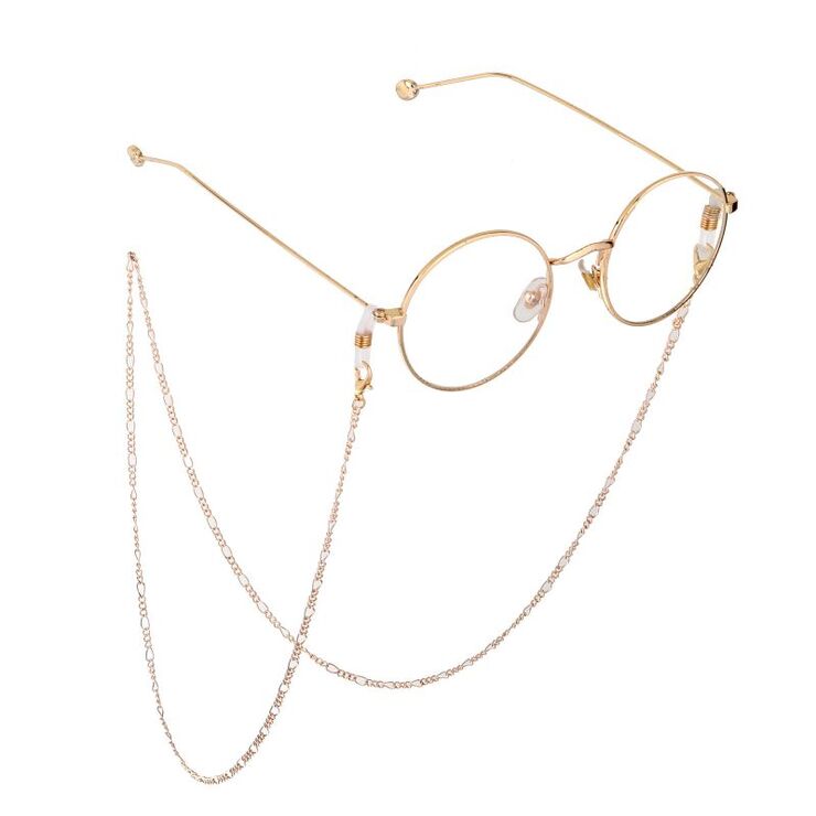 Gold-colored metal non-slip chain, for glasses and masks GL750