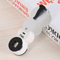Folding magnifier with universal backlight 9583-XX, dimensions: ⌀25 mm. Magnification: 45Х