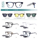 Оправа пластиковая из материала ацетат + насадка поляризационная солнцезащитная (клипон) Big City M1108S