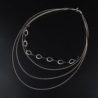 Metal non-slip gold black multi-layer chain, with crystal, for glasses and masks GL963