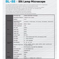 Digital slit lamp microscope Bolan BL-88, table top and lamp included