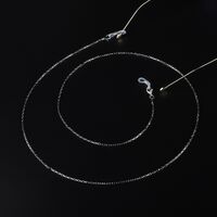 Silver-colored metal non-slip chain, for glasses and masks GS033