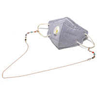 Металлическая цепочка для очков и масок со стразами GL1164