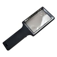 Лупа с универсальной подсветкой, увеличительное стекло с ручкой 1713B-XX, размер: 108*65 мм, увеличение: 3Х, 8Х