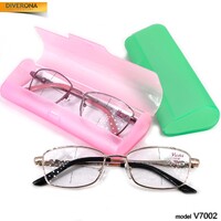 Очки в футляре женские металлические с флексами Vizzini V7002 (W21030-31) до +5,00 и -8,00