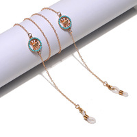 Металлическая цепочка для очков и масок с кулоном 