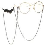 Металлическая нескользящая цепочка бронзового цвета, c крыльями и змеёй, для очков и масок GL141