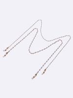 Set of two glasses chain gold and silver with zircon GM074