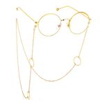 Metal non-slip chain, with geometric round, for glasses and masks GL518