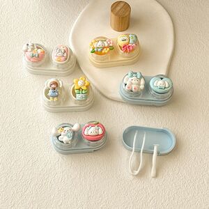 Mini soft contact lens kit retractable W-CT22爱心花狗