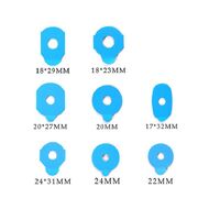 Sticky segment (Velcro, slippers, anti-slip pads for blocking optical lenses) for lenses, blue, IEPX, 1000 pieces 