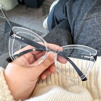 Reading PC plastic glasses with Blue Ray Cut protection and spring hinges for women KY239, diopters from 0.00 to +4.00
