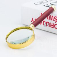 Лупа, увеличительное стекло с ручкой 金-木52薄边-XX, диаметр: 48 мм, увеличение: 10Х