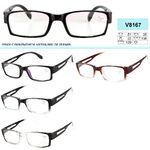 Ready-made plastic frame anti-glare glasses for men Vizzini V8167, diopters from +0.75 to +6.00 (step 0.25)
