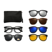 Оправа El Dorado с комплектом поляризационных солнцезащитных насадок (клипон) на магните 9010A (5 штук)