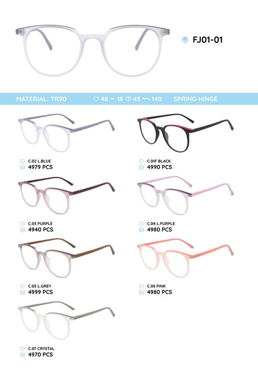 TR90 plastic eyeglasses frame FJ01-01