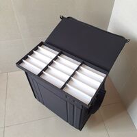 Mobile box (suitcase, trunk, organizer, display case) on wheels for frames and glasses for 180 slots JS-C220909