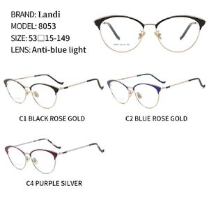 Protective metal glasses with anti-blue light lenses Landi LD8053