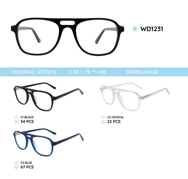 Plastic frames for glasses acetate material WD1231